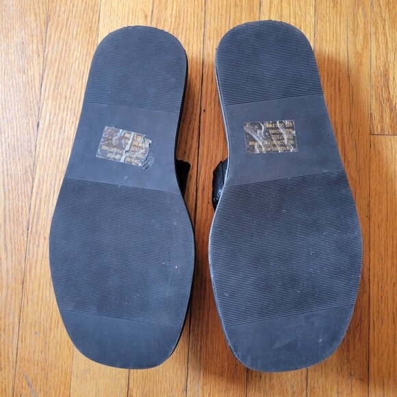 Torrid Black Crisscross Braided‎ Slide Sandals 11.5 WW Platform - Picture 3 of 7